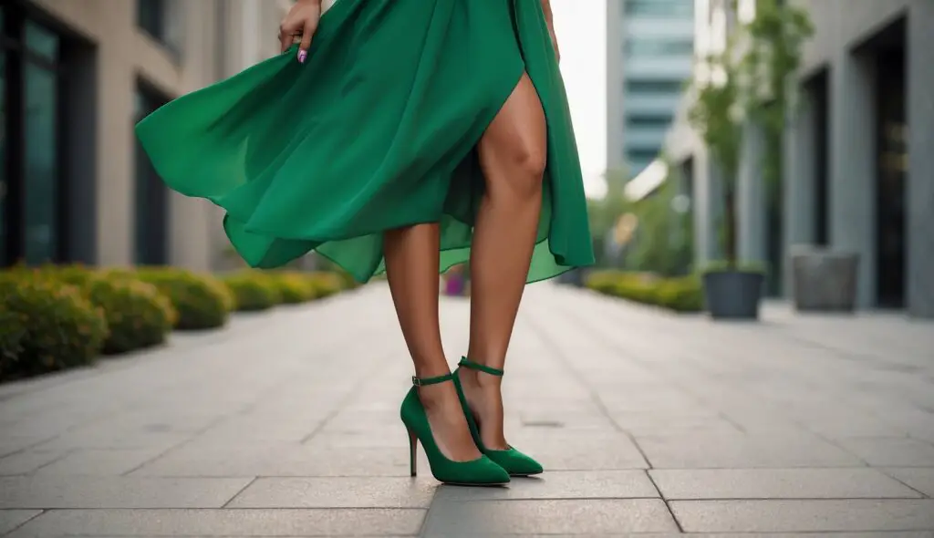 Green Dress with Green Heels